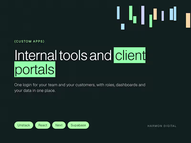 Cover image for Custom Web Apps, Internal Tools & Client Portals