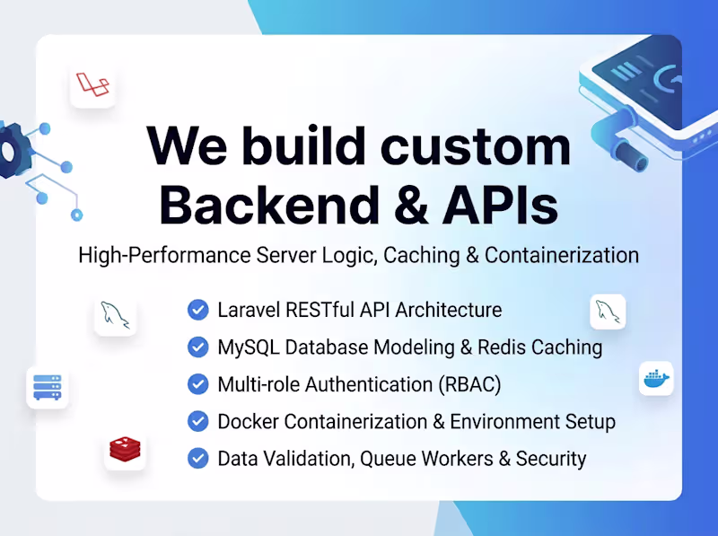 Cover image for Secure Backend Development & RESTful APIs (Laravel)