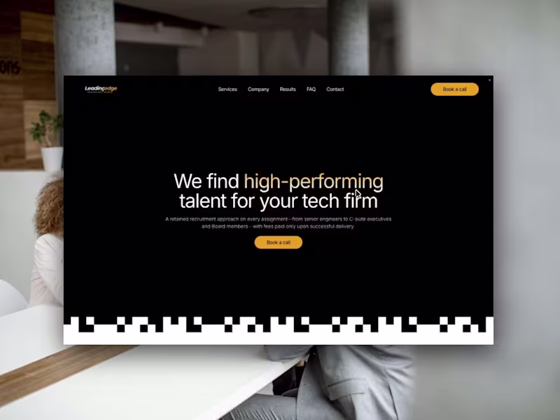 Cover image for Webflow Site & Branding — Leading Edge Technology Search