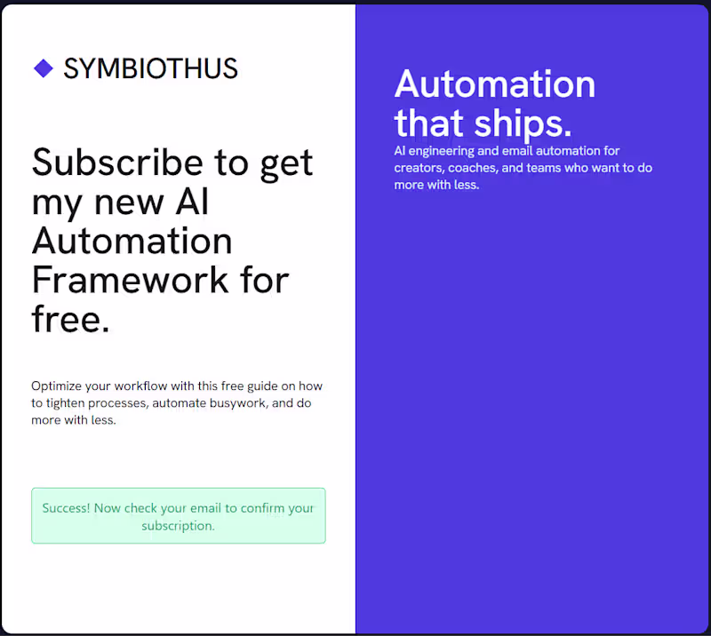 Cover image for Automation that ships.
AI engineering and