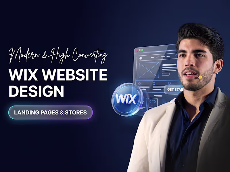 Cover image for Professional Wix website and landing page design and redesign