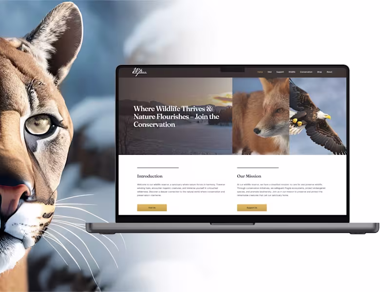 Cover image for UX Case Study - Wildlife Preserve Website