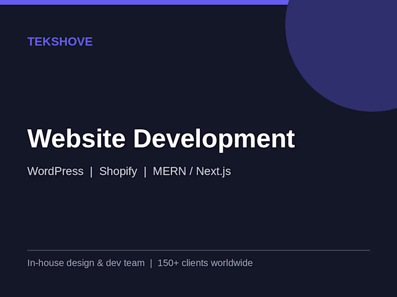 Cover image for Custom Website Development: WordPress, Shopify & MERN