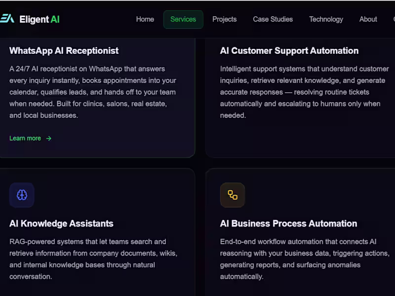 Cover image for Eligent AI is a specialized
