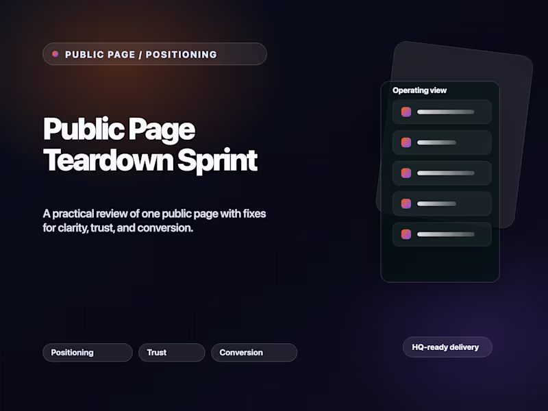 Cover image for Public Page Teardown Sprint