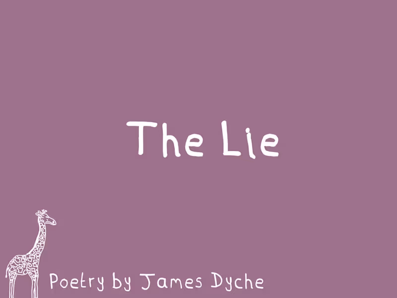Cover image for 'The Lie' And there it is The lie Because you couldn’t be ho...