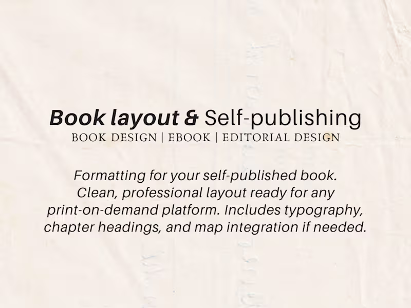 Cover image for Book layout & Self-publishing
