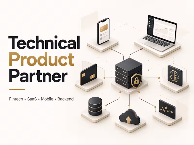 Cover image for Technical Product Partner for Fintech and SaaS