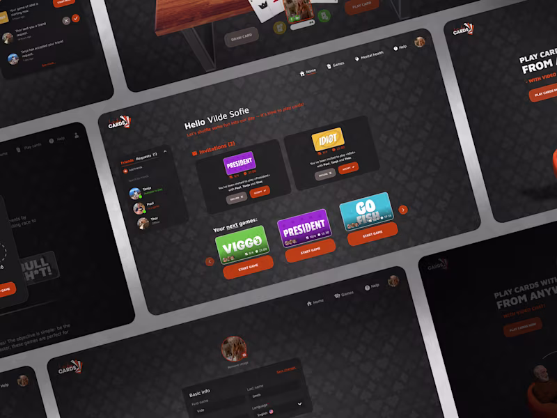 Cover image for Let’s Play Cards | End-to-End UX/UI for Web-Based Game Platform