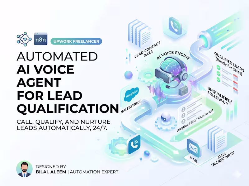 Cover image for AI voice agent that calls and qualifies leads automatically