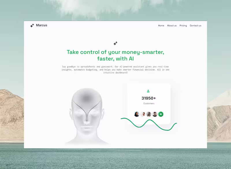 Cover image for AI Finance Landing Page Design