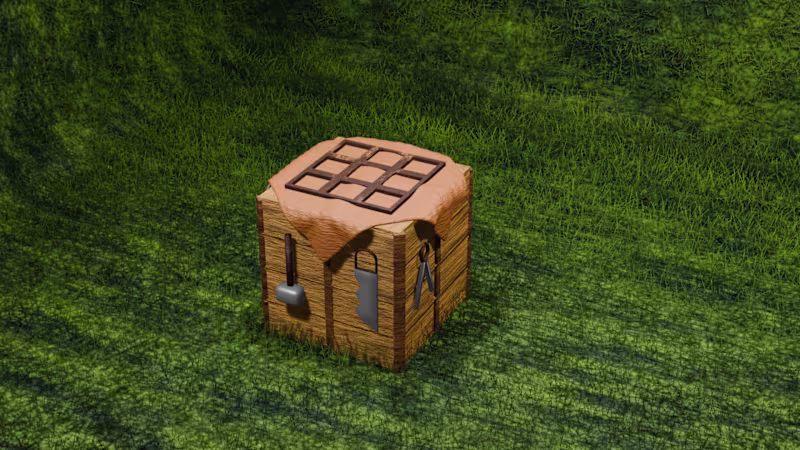 Cover image for Created a crafting table from Minecraft in Blender. Took hel...