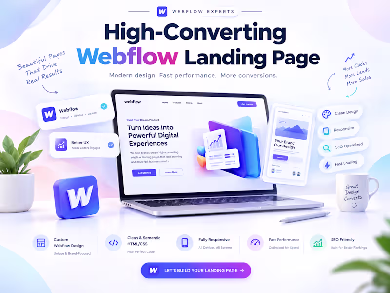 Cover image for High-Converting Webflow Landing Page 