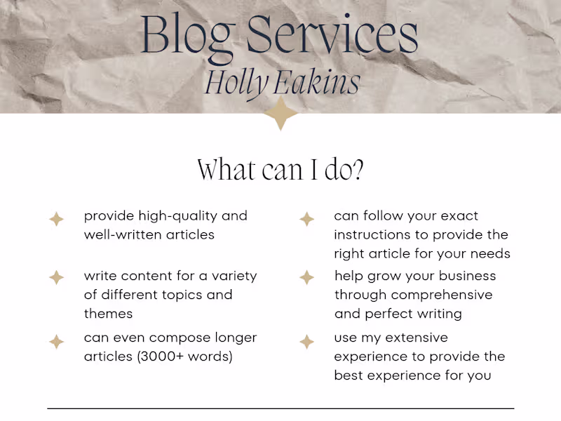 Cover image for Creative, compelling blog posts for your website!