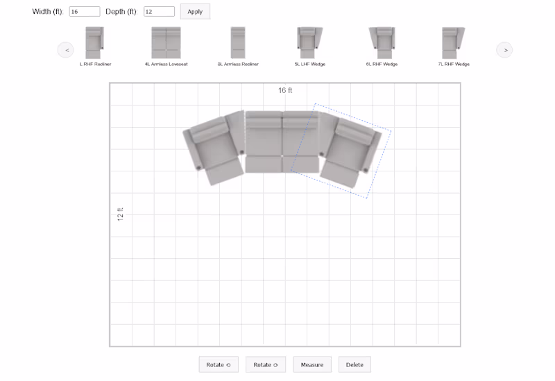 Cover image for Created a basic room planner for an online furniture store.