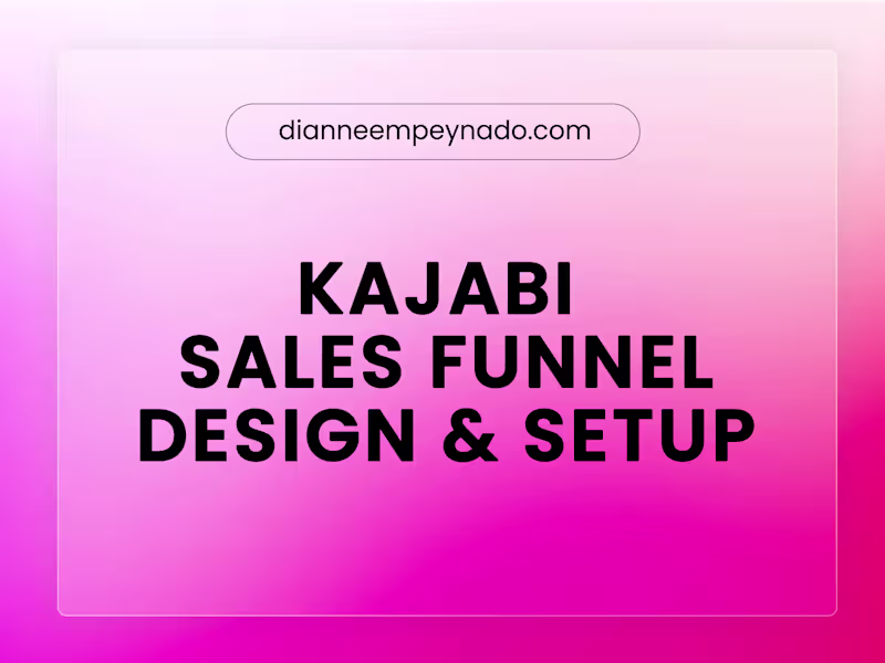 Cover image for Kajabi Sales Funnel Design & Setup (Pages, Automations, Offers)