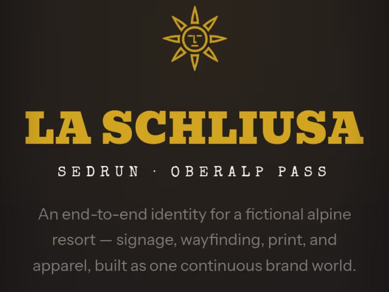Cover image for La Schliusa Comprehensive Brand Identity