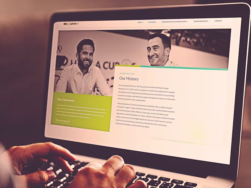 Cover image for New design for IT solutions website.