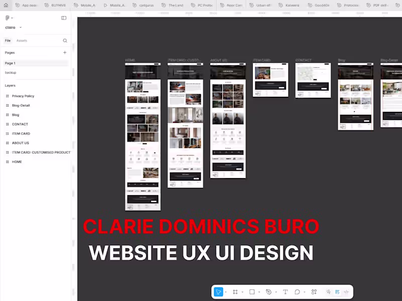 Cover image for Claire Dominics Buro | Website UI / UX Design