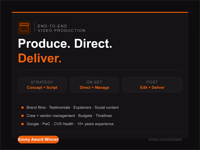 Cover image for Freelance Video Producer, Field Producer & Director