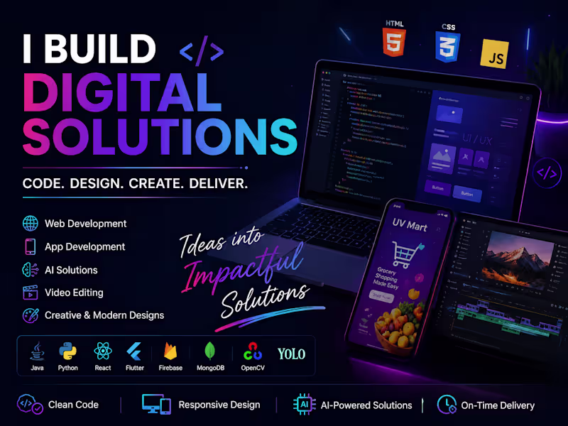 Cover image for Professional Web, App & AI Development Services