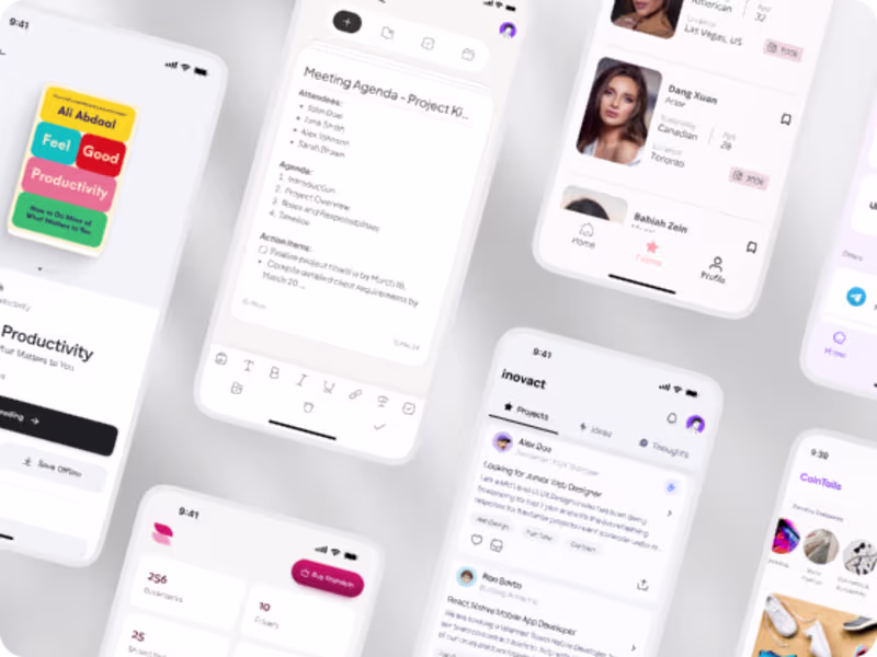 Cover image for End-to-End App Redesign (UX, UI, Flows) — Hourly
