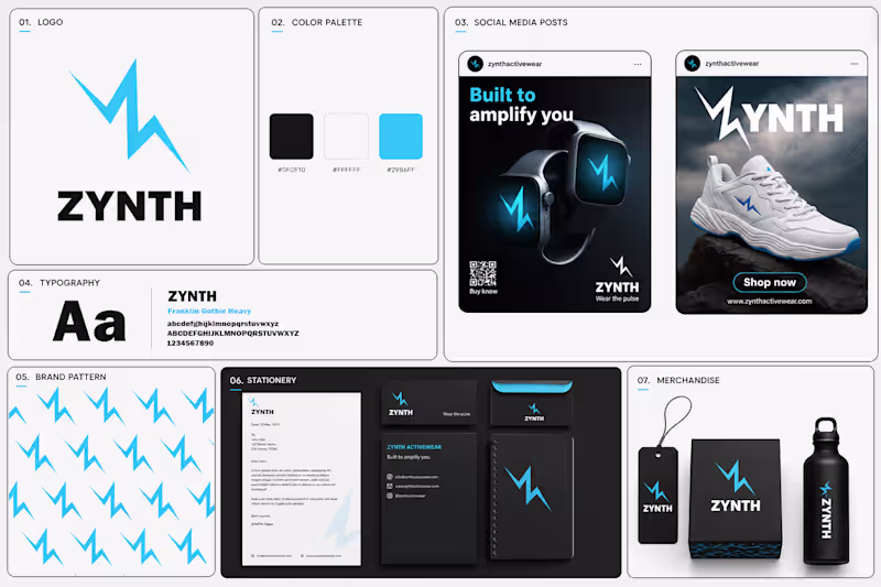Cover image for ⚡ ZYNTH — Brand Identity