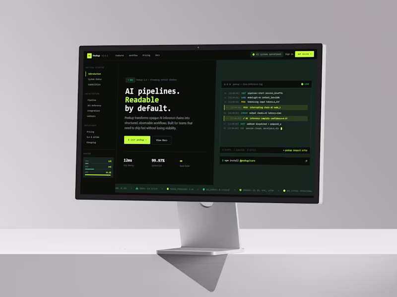 Cover image for Pulsekit — AI Infrastructure Website