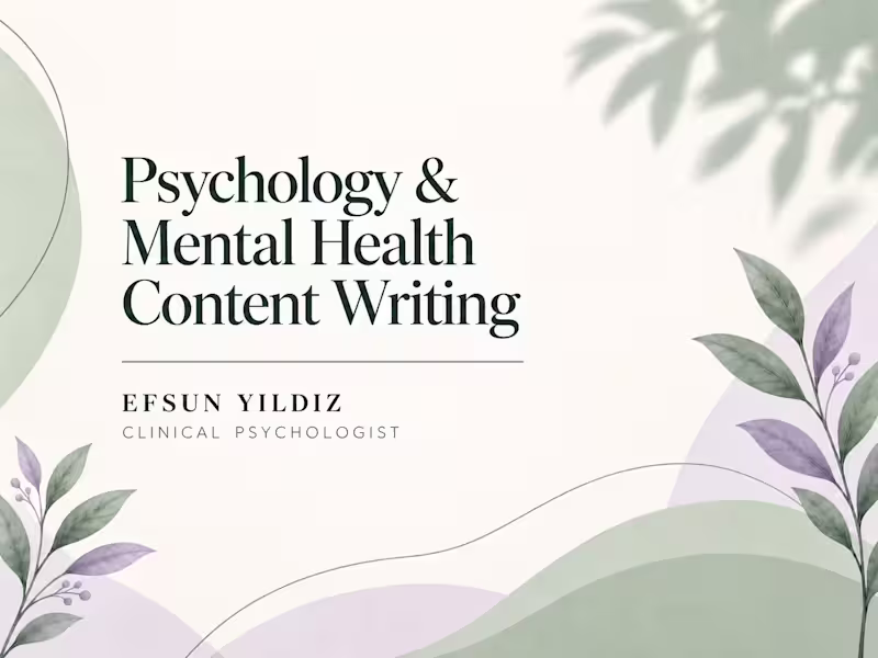 Cover image for Psychology & Mental Health Content Writing