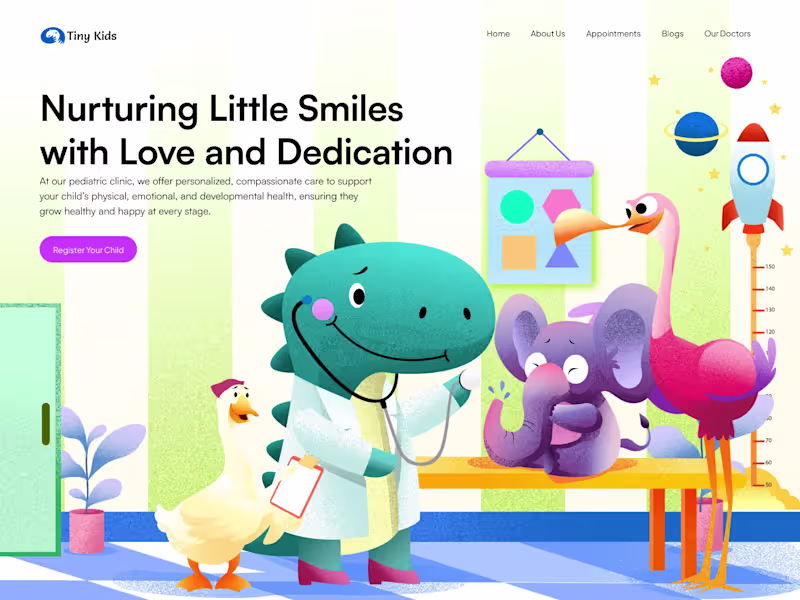 Cover image for Tiny Kids Clinic - Illustration