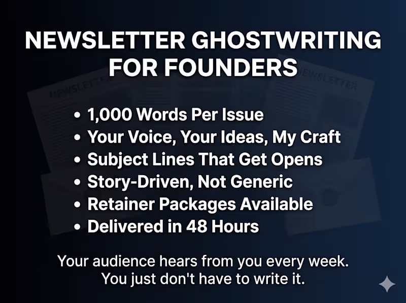 Cover image for Newsletter Ghostwriting for Founders & Experts