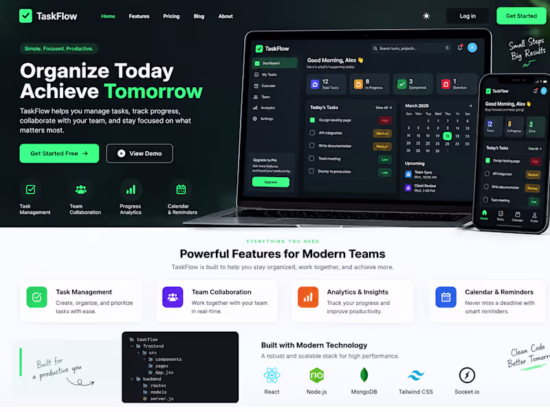 Cover image for TaskFlow — Productivity & Task