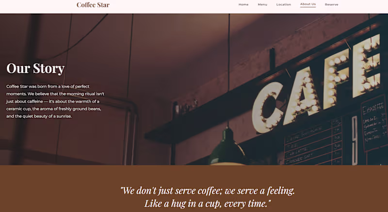 Cover image for Coffee Web Site Template