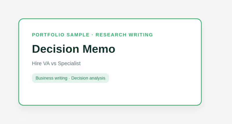 Cover image for Decision Brief