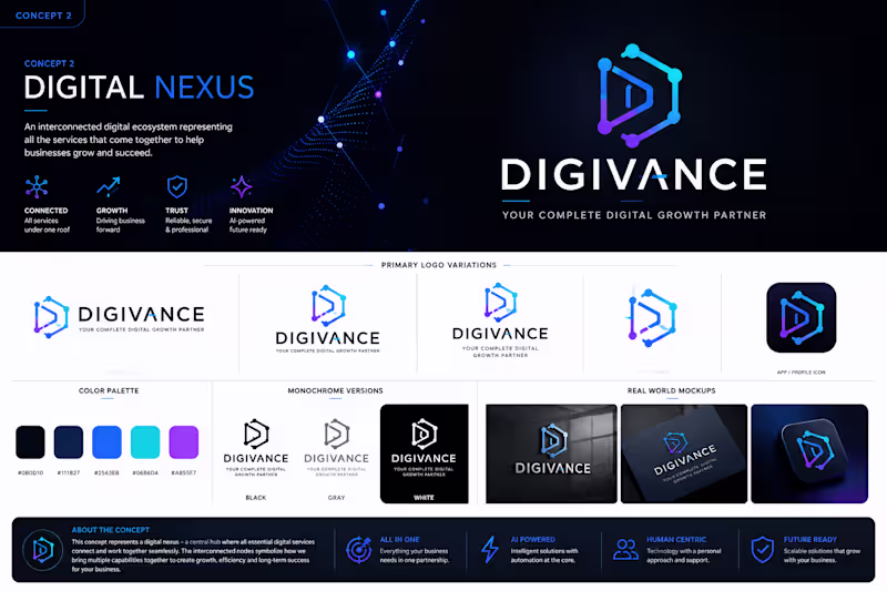 Cover image for Digivance — Brand Identity
Complete visual