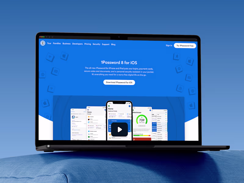 Cover image for 1Password 8 - Product launch web campaign