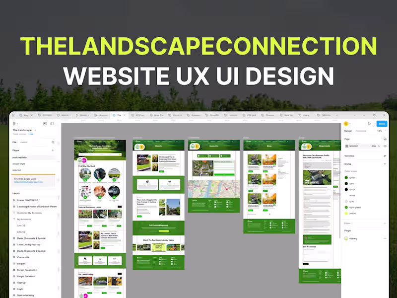 Cover image for The Landscape Connection | Website UI / UX Design
