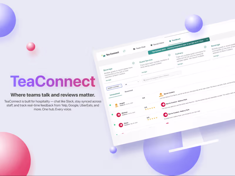 Cover image for Teaconnect (Hospitality SaaS)