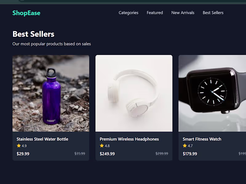 Cover image for ShopEase - Headless Commerce Frontend