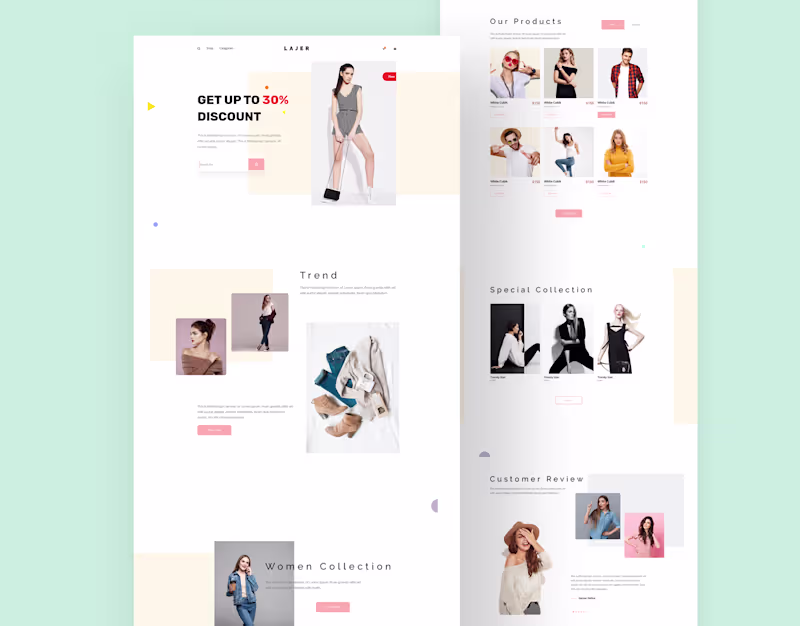 Cover image for Cloth shop website design