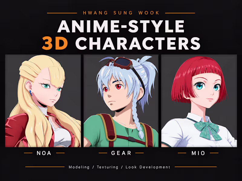 Cover image for Anime-Style 3D Characters | Noa & Gear