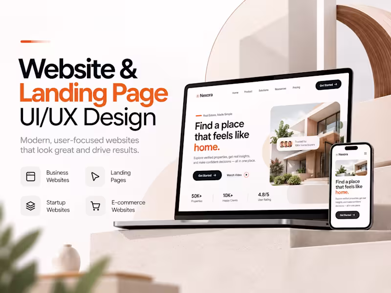 Cover image for Website & Landing Page UI/UX Design