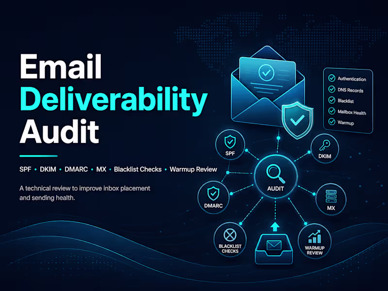 Cover image for Email Deliverability Audit and Fix