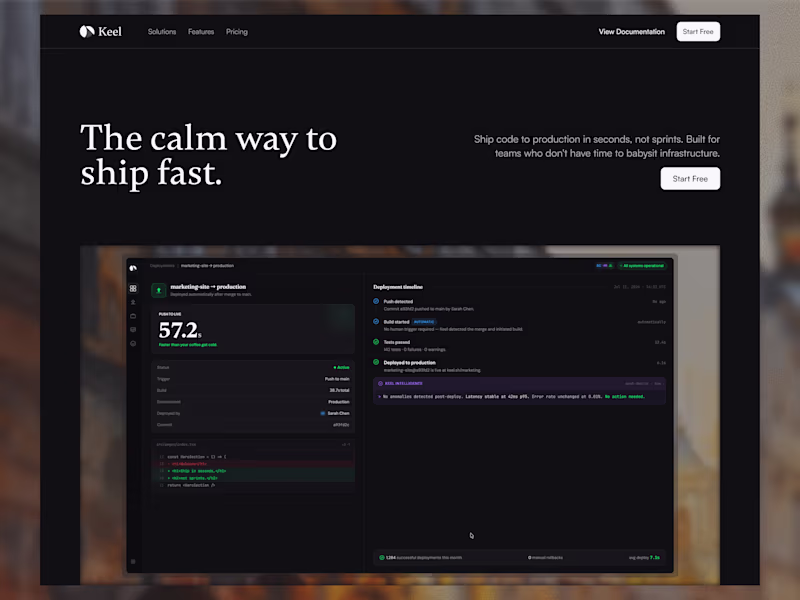 Cover image for Keel — AI-Native Deployment Platform