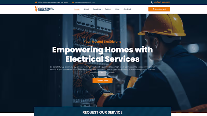 Cover image for Electrical Company Website Template
