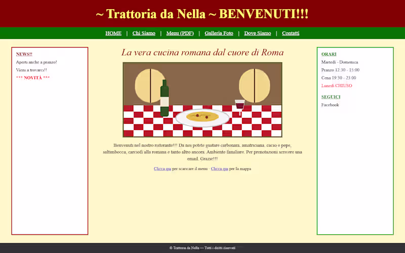 Cover image for Gave this old trattoria site a refresh. Clean, modern, easie...
