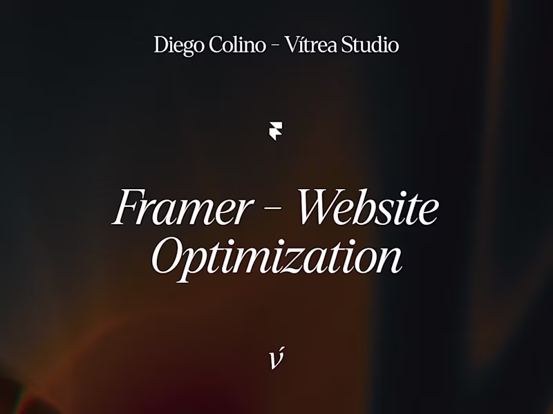 Cover image for Framer - Website Optimization
