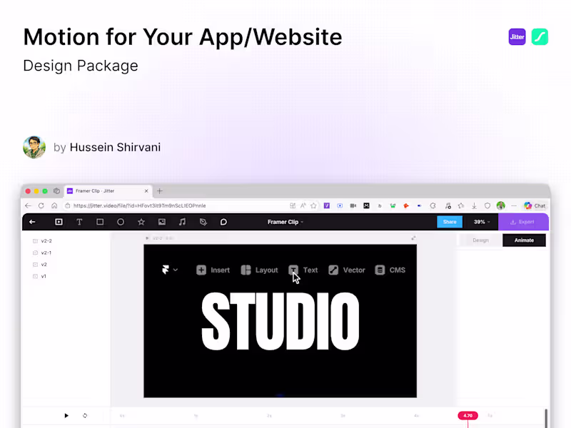 Cover image for Motion Design for Your App/Website Package