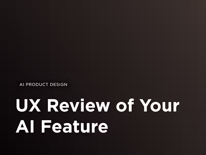 Cover image for UX Review of Your AI Feature