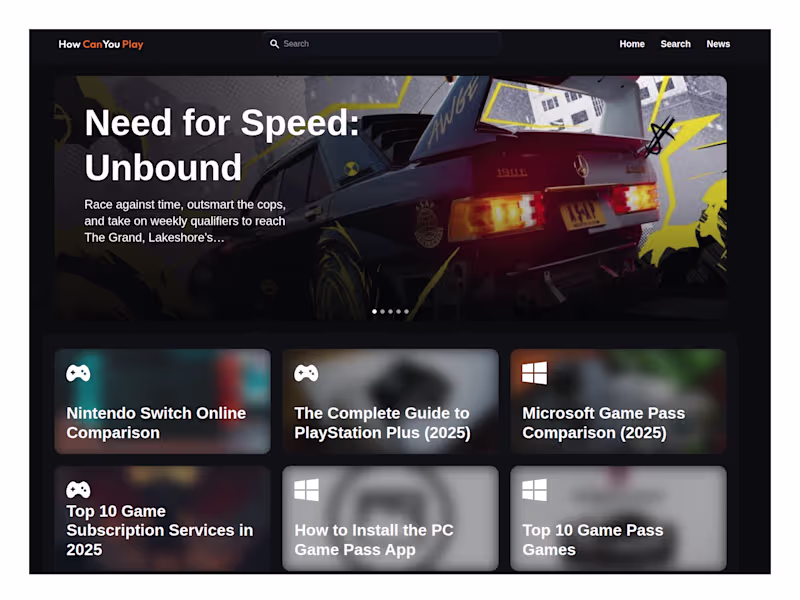 Cover image for Gaming Portal Development with IGDB API Integration